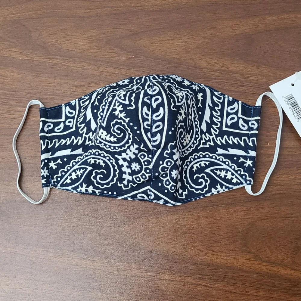 Re/Done upcycled bandana print face mask